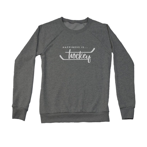 Women's Hockey Crew Sweatshirt, Charcoal