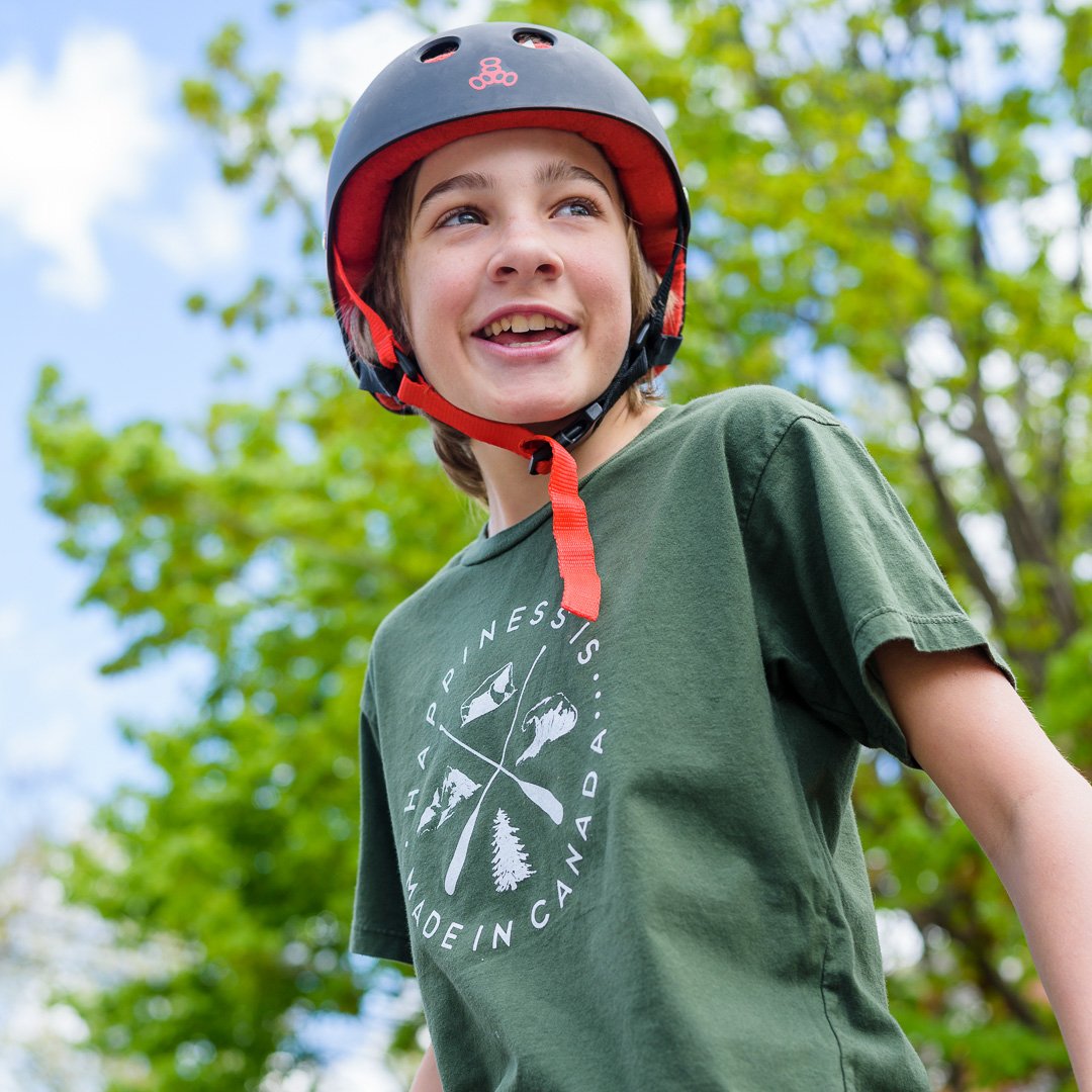 Youth Crest T-Shirt, Forest Green