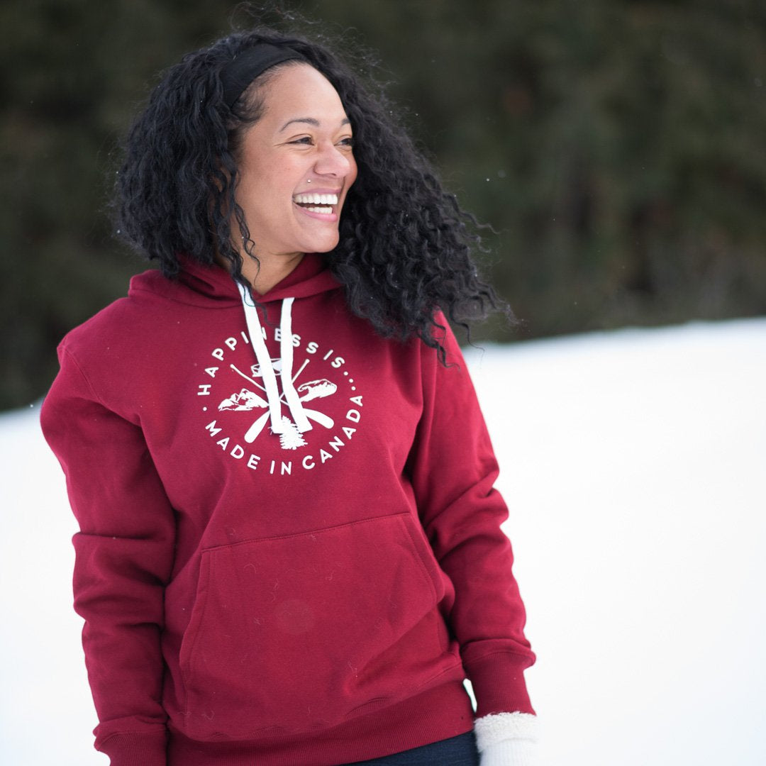 Unisex Crest Hoodie Canada Red
