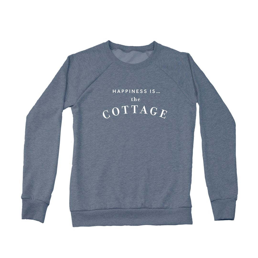 Women's Cottage Crew Sweatshirt, Heather Navy