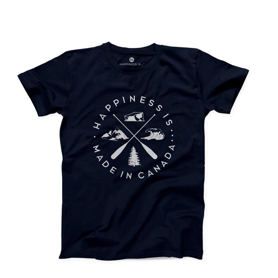 Men's Crest T-Shirt, Navy Blue