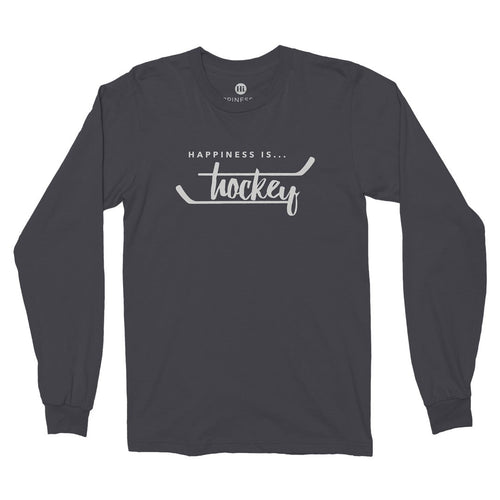 Men's Hockey Long Sleeve T, Vintage Black
