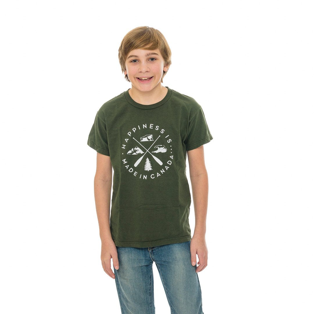 Youth Crest T-Shirt, Forest Green