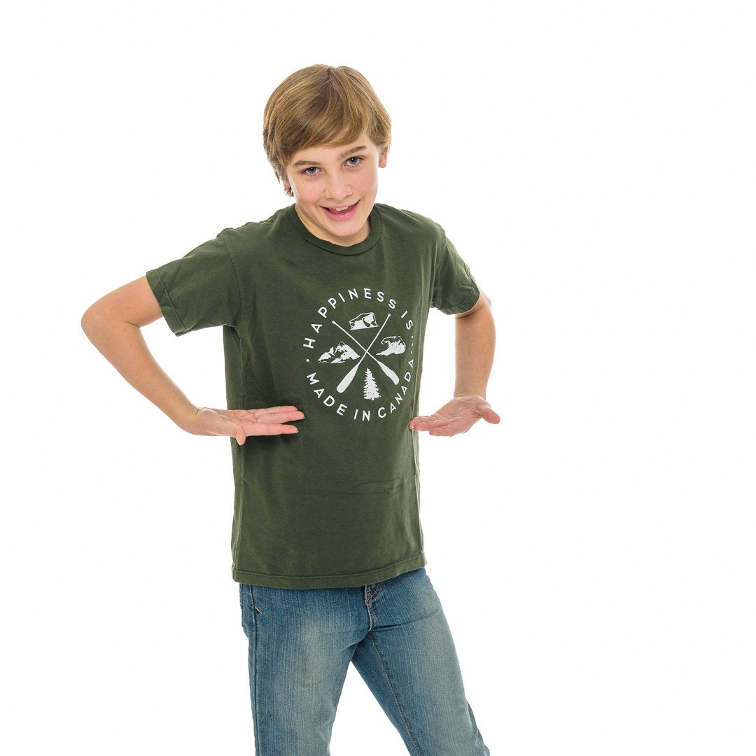 Youth Crest T-Shirt, Forest Green