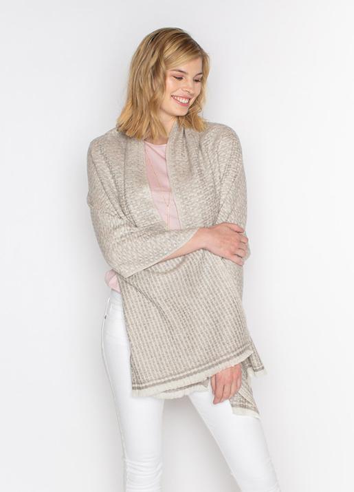 The Code Accessories  Cashmere Wrap in a Textured Knit