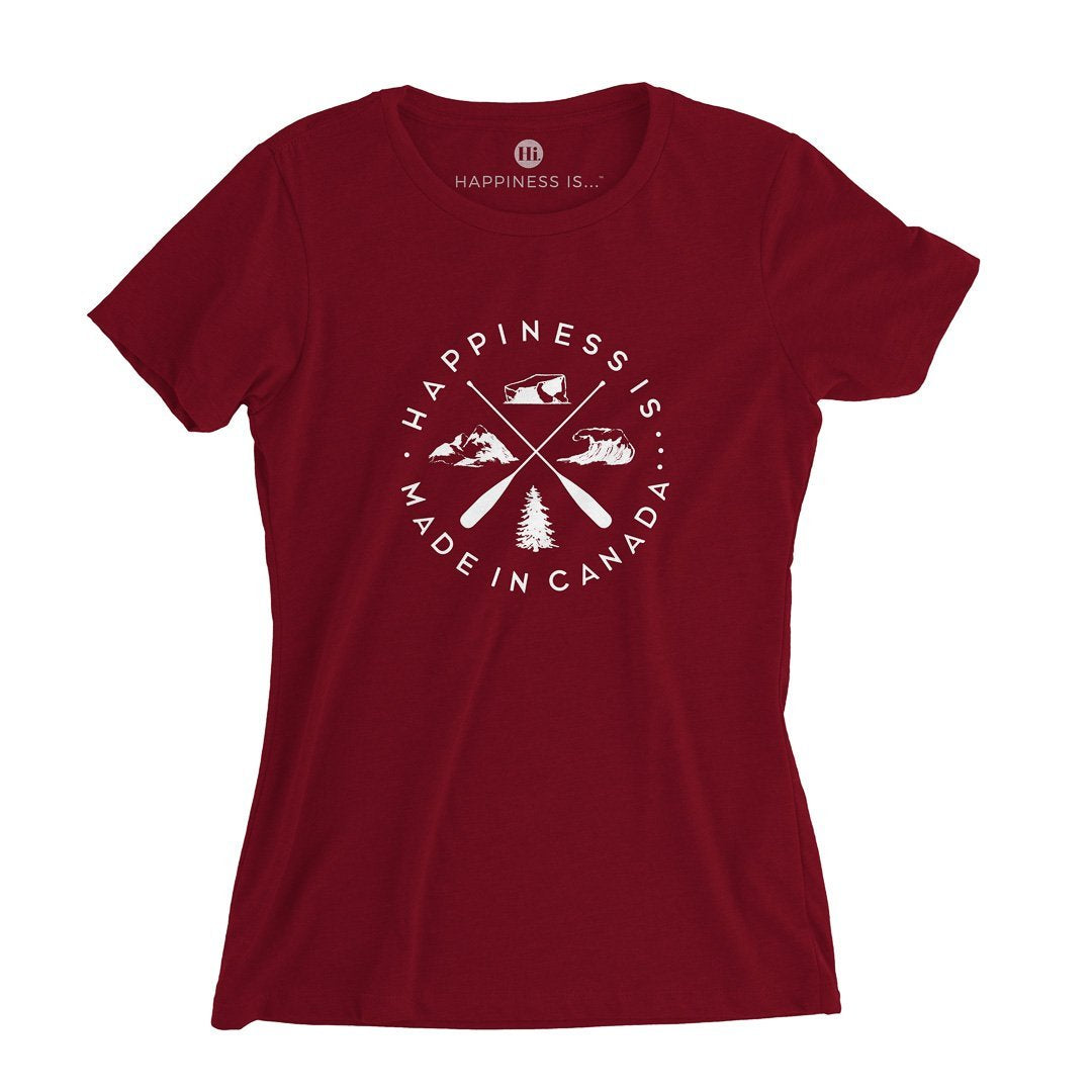 Youth Girls Crest T-Shirt, Canada Red