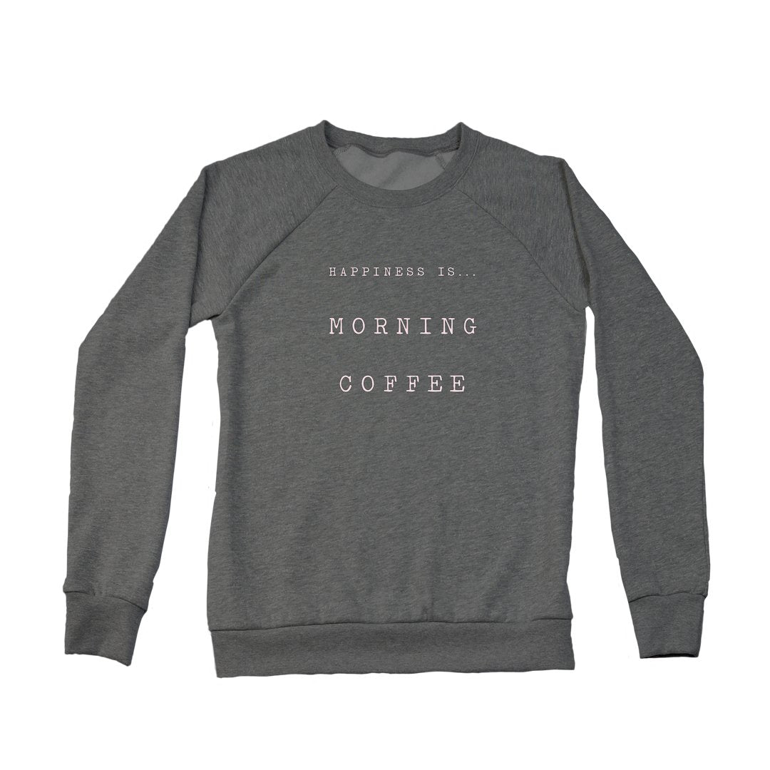 Women's Coffee Crew Sweatshirt, Charcoal
