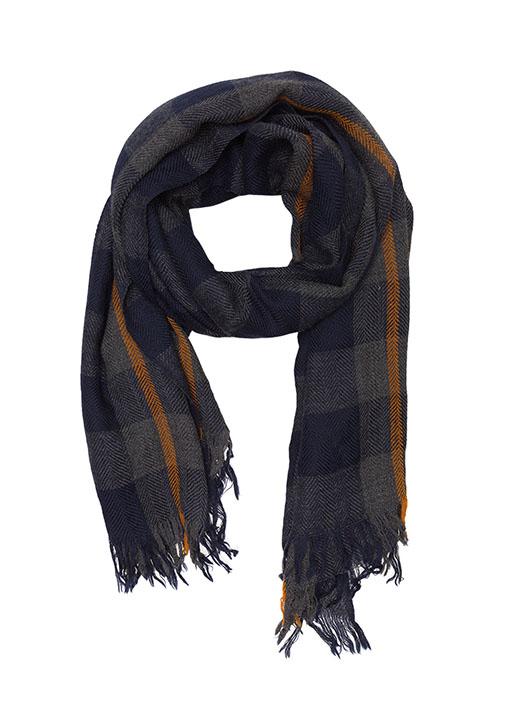 Lovat & Green  Baqueira Blanket Scarf - Navy