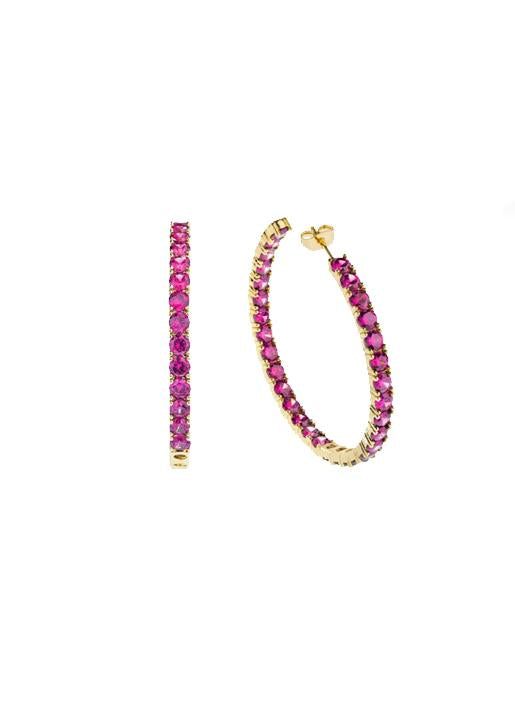 Shashi NYC  Bianca Hoop Pink