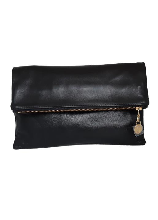 The Code Accessories  Leather Foldover Clutch