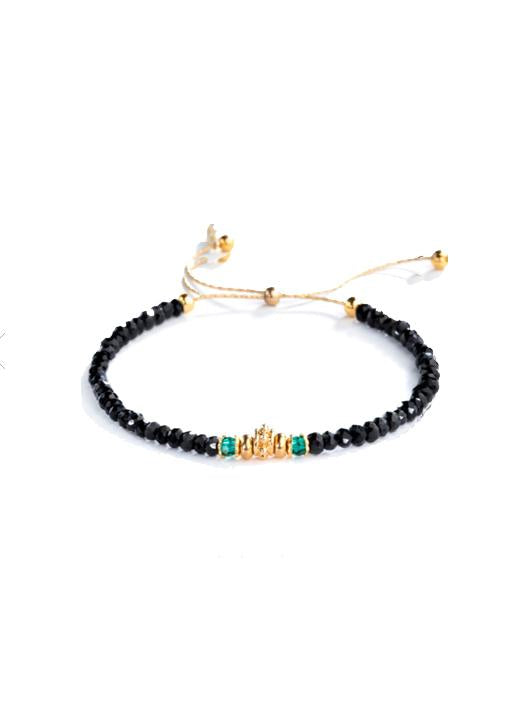 Shashi NYC  Noor Slide Bracelet - Black Spinel