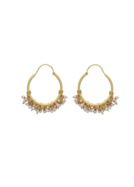 Carousel Jewels  Pearl Cluster Hoops