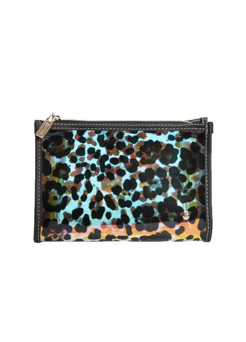 Stephanie Johnson  Medium Zip Cosmetic Bag - Cheetah