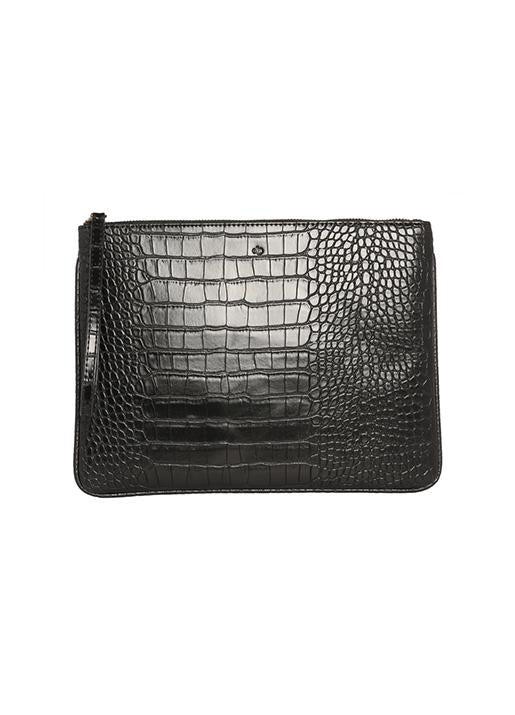 Ela Handbags  Editors Pouch Croc
