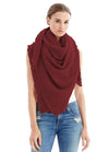 The Code Accessories  Fringe Cashmere Travel Wrap Dk. Red