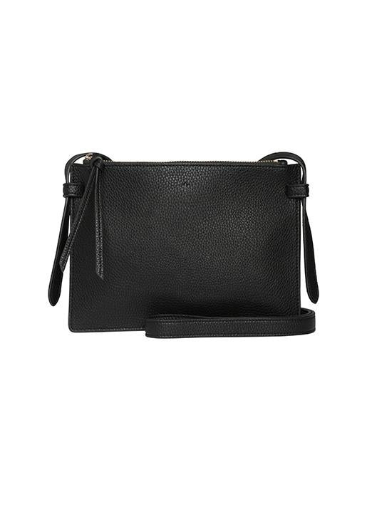 Ela Handbags  Double Cross Body Black
