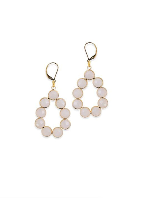 Electric Picks  Halo Earrings with Moonstone