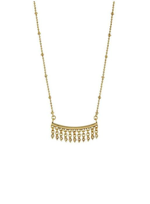 Luv Aj  Evil  Eye Fringe Charm Necklace