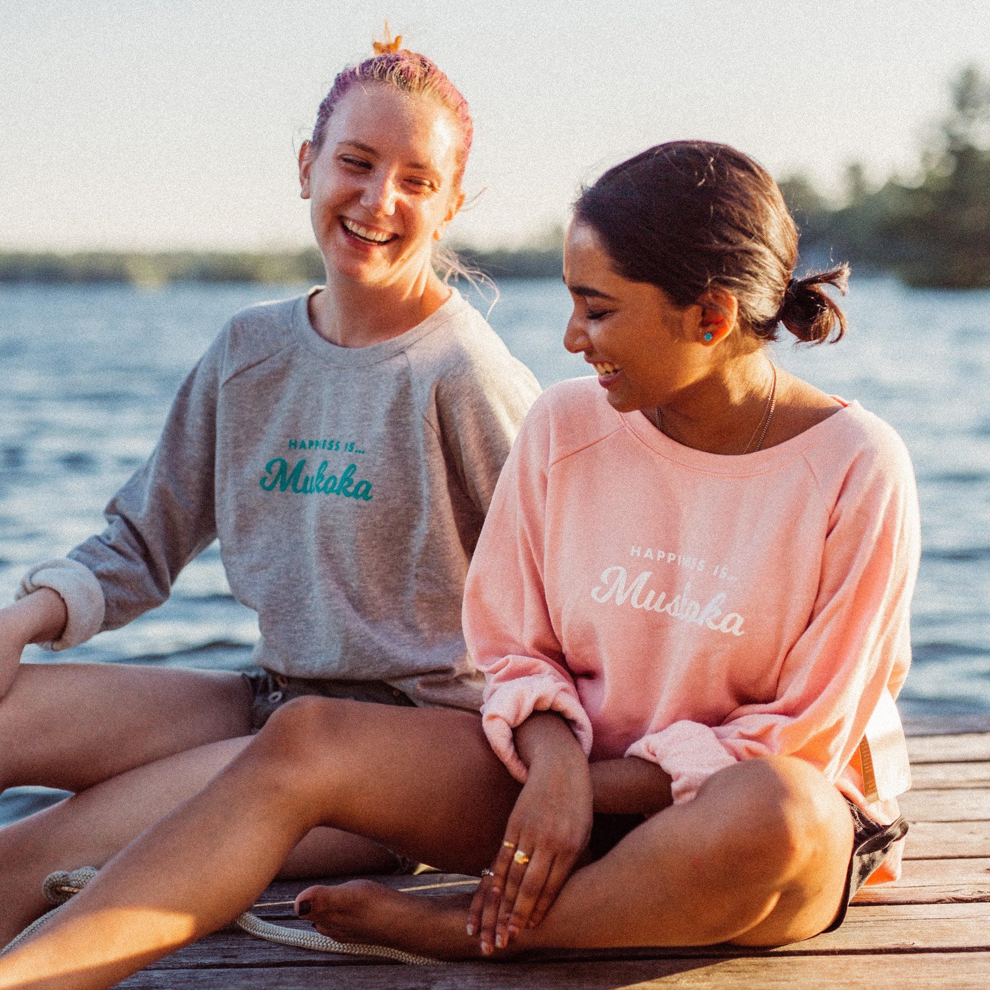 Women's Muskoka Crew Sweatshirt, Heather Grey