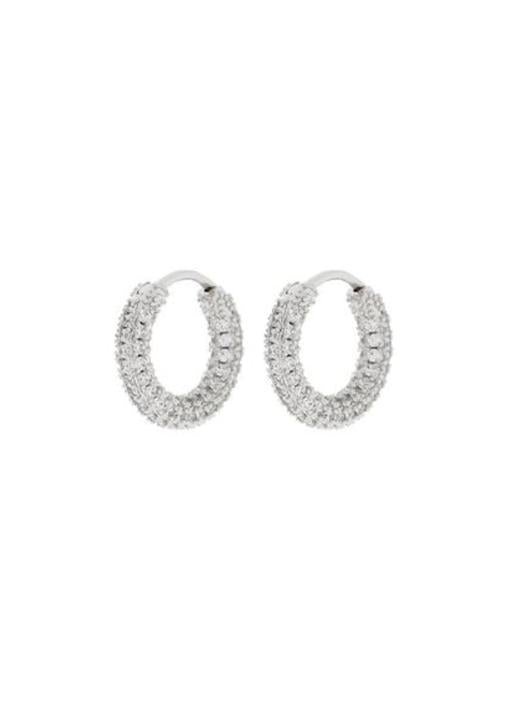 luv aj  Pave Amalfi Huggies Silver