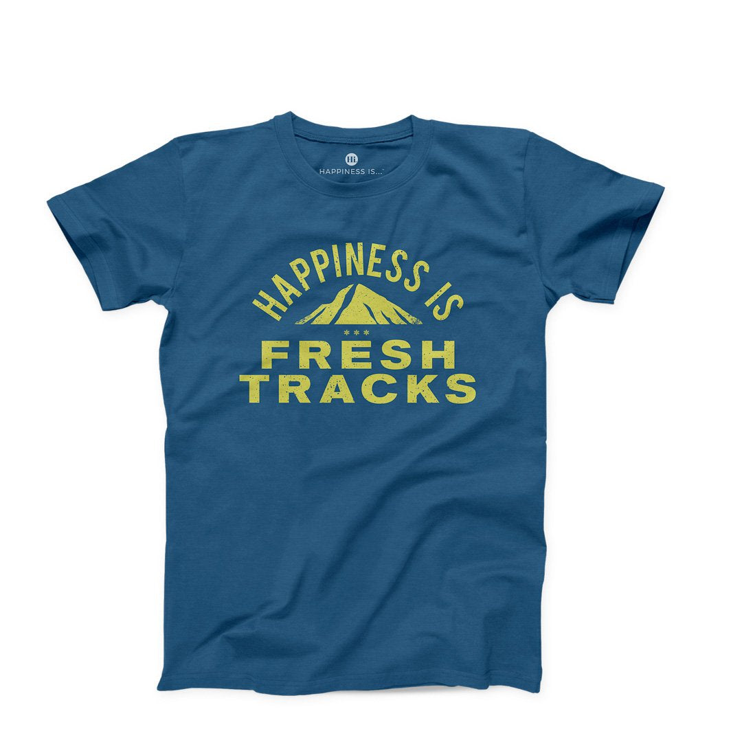 Men's Fresh Tracks T-Shirt, Sea Blue
