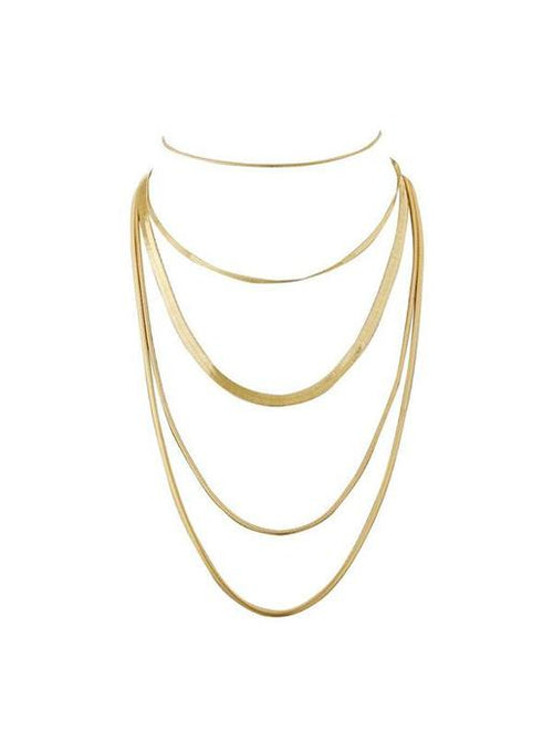 Luv Aj  Cascading Snake Chain Necklace