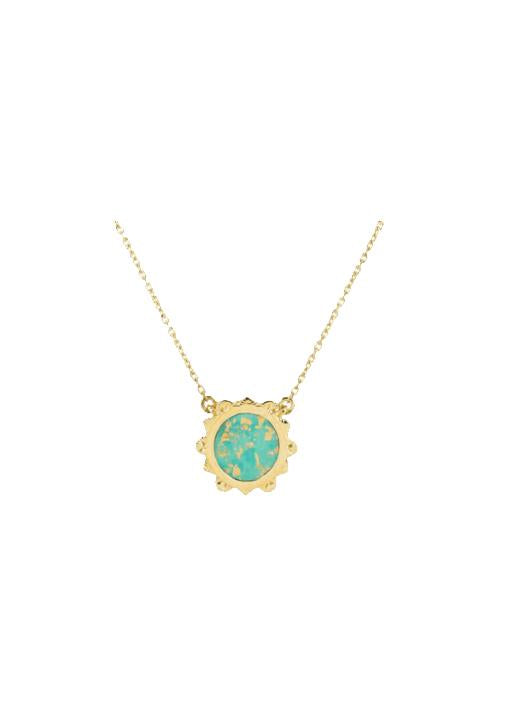 Be Maad  Malka Necklace Turquoise Fleck