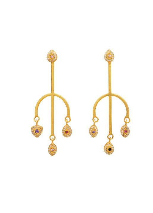 Carousel Jewels  Crystal Quartz Mismatched Earrings