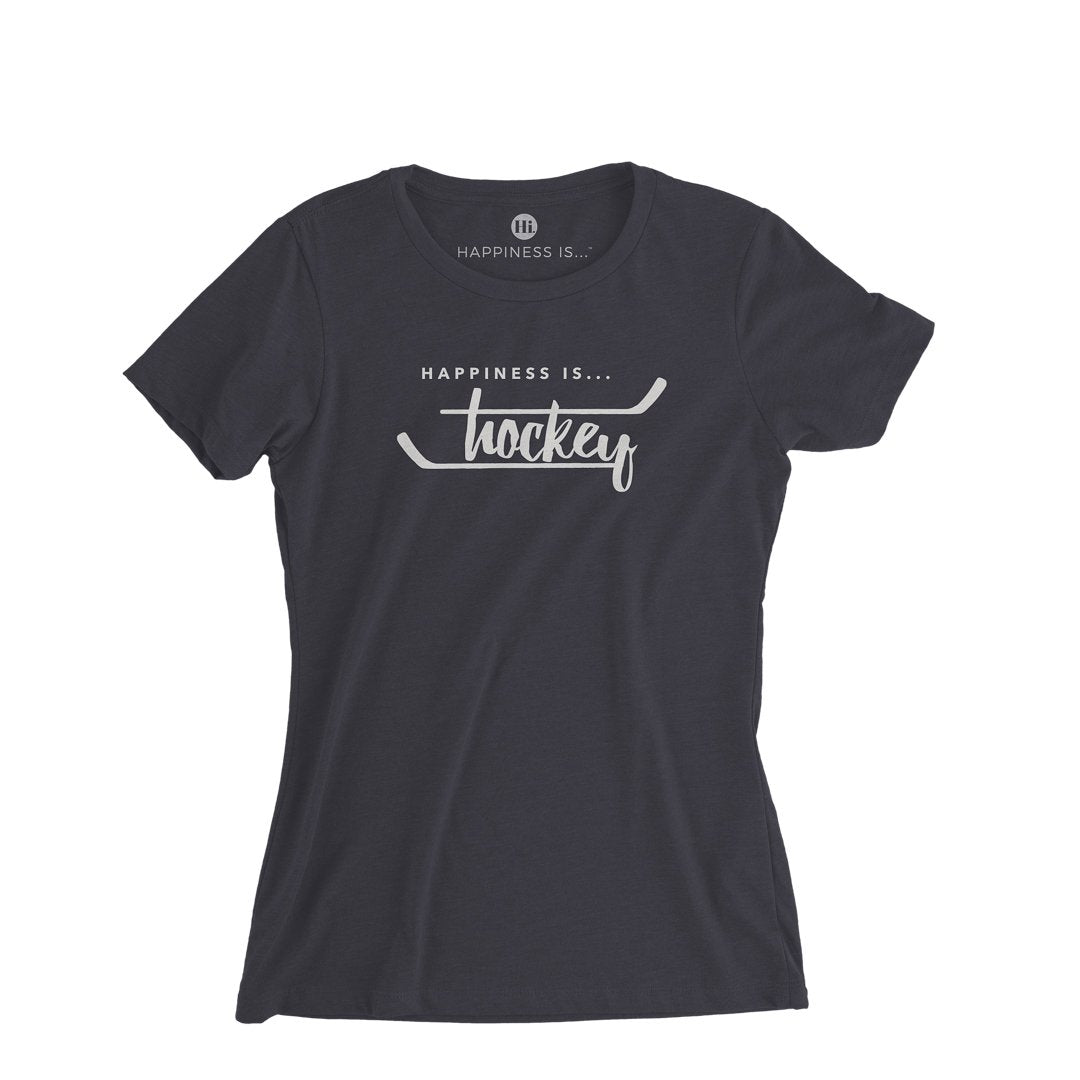 Women's Hockey T-Shirt, Vintage Black