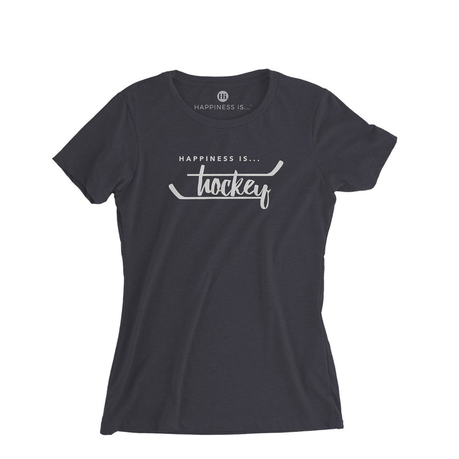 Women's Hockey T-Shirt, Vintage Black