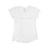 Women's Family Scoop T-Shirt, White with Gold