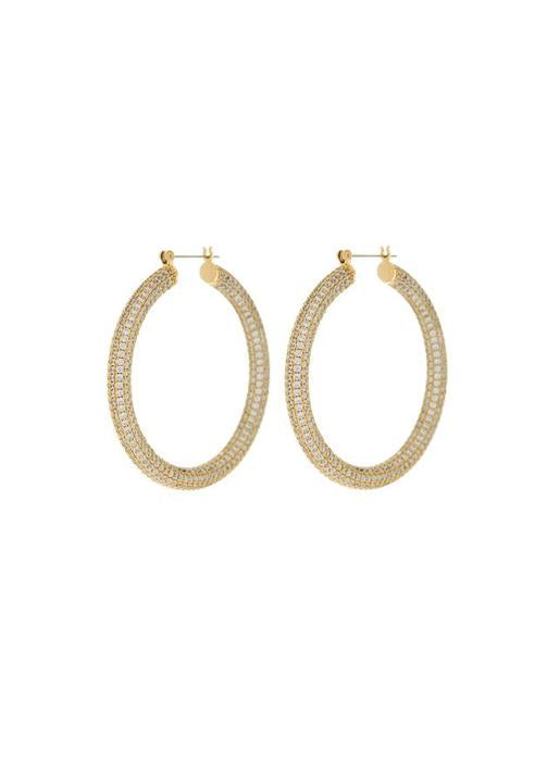 Luv Aj  Pave Amalfi Hoop Earrings
