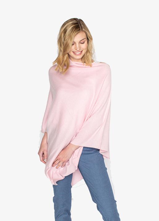 The Code Accessories  Cashmere Poncho - Pink
