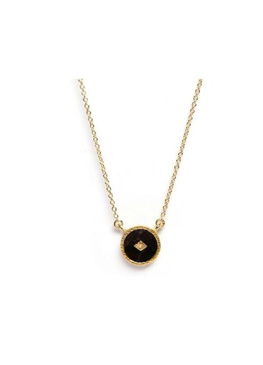 Be Maad  Sanja Necklace  - Textured Onyx