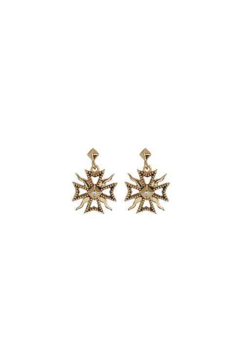 Luv Aj  Fleur Punk Studs - Gold