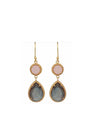Carousel Jewels  Rose Quartz & Labradorite Drop Earrings
