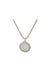 luv aj  Pave Coin Charm Necklace Silver