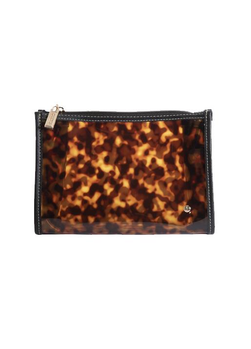 Stephanie Johnson  Medium Zip Cosmetic Bag - Tortoise