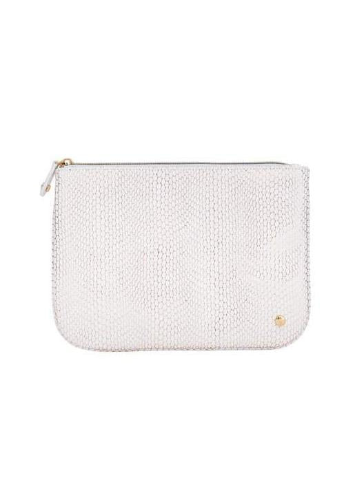 Stephanie Johnson  Large Flat Pouch White