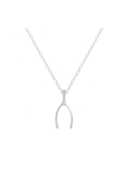 Maison Irem  Wishbone Necklace - Silver